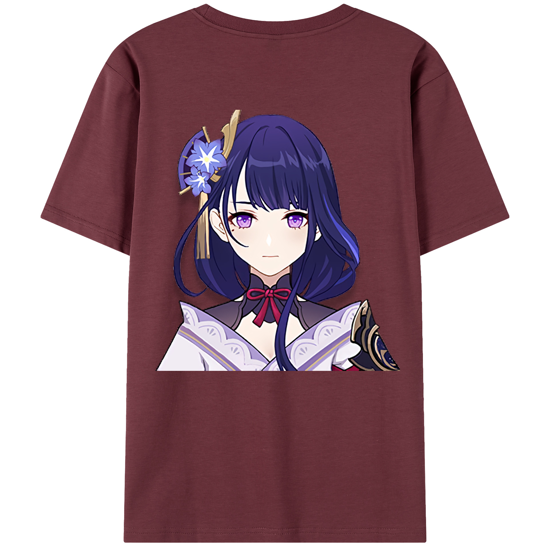 げんし神 雷電将軍 らいでんしょうぐん genshin Raiden Shogun 綿100％半袖Tシャツ（背面プリント）